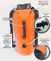 Sac à dos étanche de 70 l, avec double Valve de gonflage et de Compression à Air Sac d'équipement de pêche, pour la pêche, la chasse, le Camping et la plage