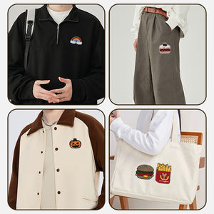 Patchs brodés personnalisés à coudre ou thermocollants mignons : fraises, cerises, citrouilles d'Halloween, hamburgers, frites - Product Image 6