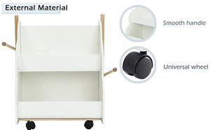 Librería de madera blanca para niños de 1 a 5 años Gabinete infantil para exhibir <span class=keywords><strong>libros</strong></span> pequeños Estantería para niños - Product Image 2