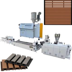 Modern co-ekstrüzyon <span class=keywords><strong>WPC</strong></span> zemin döşeme kare kabartmalı PE <span class=keywords><strong>WPC</strong></span> profil yapma makinesi - Product Image 3