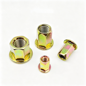 น็อตยึดเหล็กกล้าคาร์บอนเกรดส่งออก หัวหกเหลี่ยมครึ่งวงกลม M4 M5 M6 M8 M10 M12 ชุบสังกะสีนิกเกิล อุปกรณ์ยึดแบบรีเวทนัท - Product Image 1