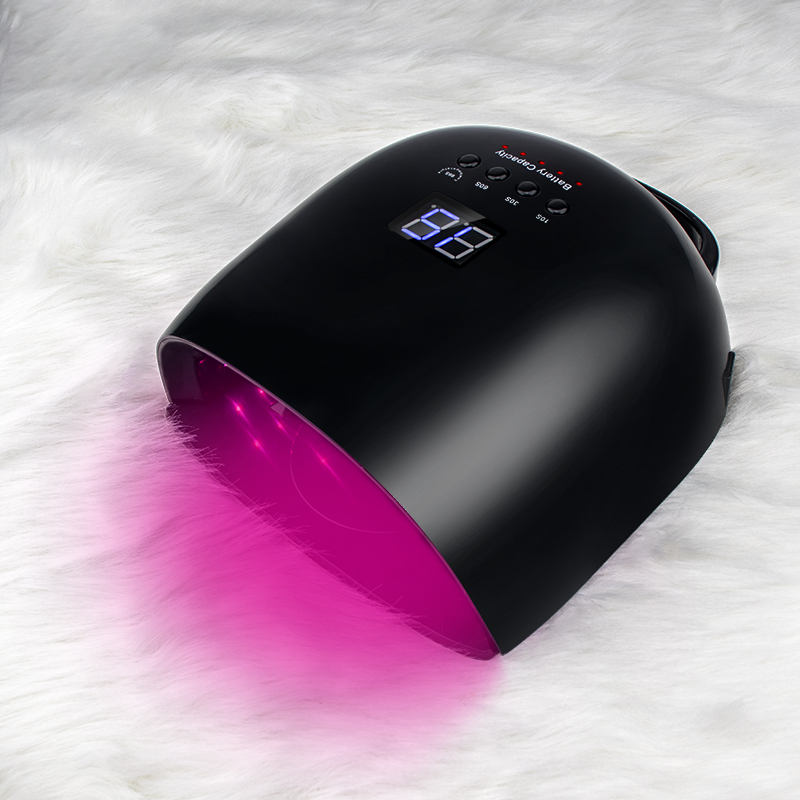Red Light 86W Cordless UV LED Nail Lamp with 10H Battery Auto Sensor Gel Polish Dryer High-Power Portable for Salon & Home Use