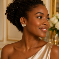 Boucles d'oreilles clous éléphant mignonnes en métal plaqué or avec imitation perle, personnalisées, de la marque Delta Group Label DST, bijoux pour femmes, idéales pour les cadeaux