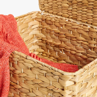 Cesto de Rattan Artesanal Certificado LFGB Estilo Designer para Decoração de Casa, Cesto de Armazenamento de Bambu com Tolerância de ±1mm, Atacado