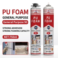 Polyuréthane ignifuge à faible expansion et à haut rendement pour le remplissage, mousse d'étanchéité en spray pour la construction de cadres de fenêtres en aluminium