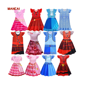 Halloween niñas descendientes 4 <span class=keywords><strong>encanto</strong></span> vestido <span class=keywords><strong>disfraz</strong></span> carnaval niños princesa Midi the Rise 0f rojo cumpleaños fiesta vestir - Product Image 1