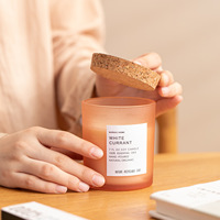 Groothandel Moderne Handgegoten Natuurlijke Biologische Geurende Kaarsen 100% Etherische Oliën Glazen Pot Sojawas Papaya Geur Decoratief Cadeau