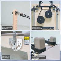 Équipement d'exercice Reformer, Reformer Pilates en bois professionnel, Reformer Pilates de haute qualité en bois d'érable