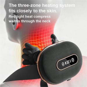 Shiatsu eléctrico cuello espalda masajeador almohada amasar maestro mano cuello masajeador músculos alivio del dolor cuello masajeador - Product Image 5