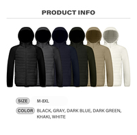 Vestes d'hiver matelassées blanches coupe-vent écologiques à capuche avec manches patchwork à coutures horizontales pour unisexe – Vente en gros