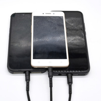 Câble USB 3-en-1 en nylon tressé 2024 avec Micro-USB pour écouteurs et plusieurs appareils, charge rapide 5A