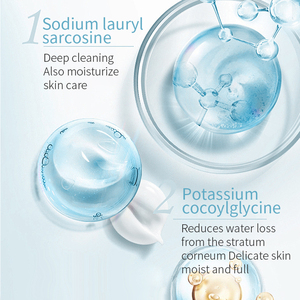 Làm Trắng biểu tượng tùy chỉnh chăm sóc da làm sạch axit amin Vegan Sữa rửa mặt rửa sâu lỗ chân lông Sữa rửa mặt làm sạch Sữa rửa mặt - Product Image 5