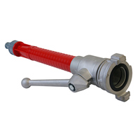 Nosel semprot air selang pemadam kebakaran tipe tuas standar Rusia 2 inci, plastik merah, kopling aluminium.