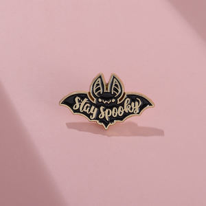 保持幽灵般的珐琅别针定制黑色蝙蝠胸针翻领徽章朋克黑色哥特式珠宝给朋友的礼物 - Product Image 3