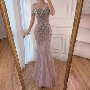 Abito da sera a sirena Serene Hill LA73128A color nude 2026, elegante abito da festa formale con perline e spalle scoperte <span class=keywords><strong>per</strong></span> <span class=keywords><strong>donna</strong></span> - Product Image 5