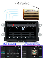 Électronique automobile, autoradio Android 8 pouces pour RENAULT Duster Dacia Duster Sandero Logan, autoradio Android avec dispositif de suivi GPS