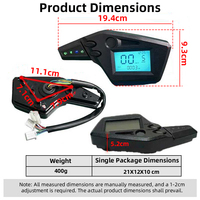 Compteur de vitesse numérique LCD pour moto Yamaha XT660X XT660R, tableau de bord