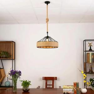 Lampada a sospensione in Rattan Vintage Boho Rattan lampada a sospensione <span class=keywords><strong>paralume</strong></span> per sala da pranzo soggiorno camera da letto corridoio cucina isola - Product Image 2