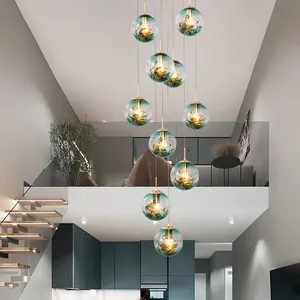 Lampe suspendue en forme de spirale, design italien moderne, luminaire décoratif d'intérieur, idéal pour des escaliers, une Villa ou des escaliers, nouveau modèle