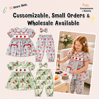 Ensemble de pantalon en coton 100% certifié CPSIA, imprimé fraises, brodé, avec poches en forme de cœur, pour filles de 2 à 8 ans, de la marque Puresun