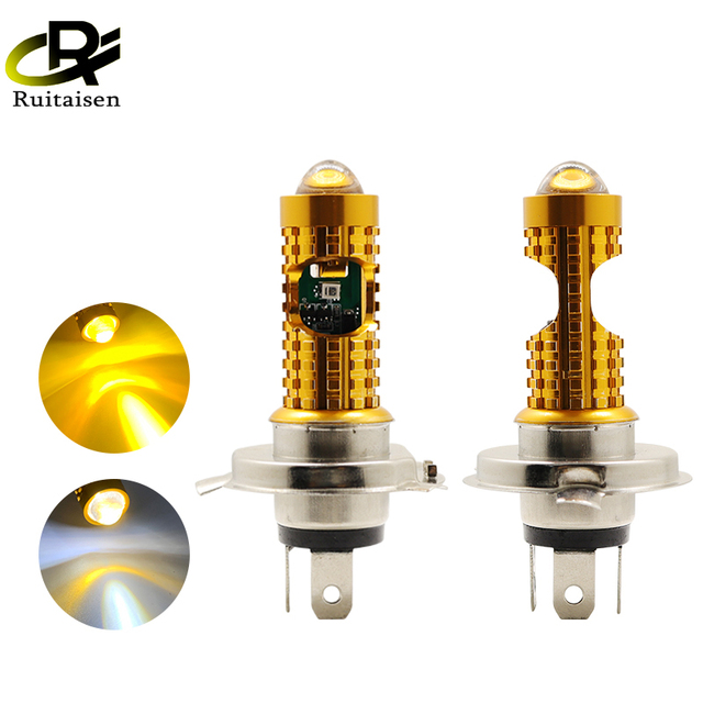 Super Bright H4 BA20D P15D LED Motorcycle Headlight Bulb High/Low Beam Moto Headlamp Spotlight 6000k Color Fog Lamp Accessories