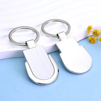 Porte-clés personnalisé en acier inoxydable double face, cadeau commémoratif, pendentif pour promotion d'entreprise