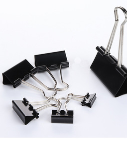 100 pièces Clips de reliure en métal multi-usages repliables avec boîte en PVC carré nickelage produit Shenzen - Product Image 3