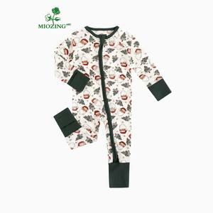 Miozing en Stock, Ropa para Bebés Recién Nacidos, Mono de Bambú Elástico en 4 Direcciones con Cierre Bidireccional, Pijama de Bambú para Bebés de 0 a 3 <span class=keywords><strong>Meses</strong></span>, Venta al Por Mayor - Product Image 1