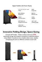 Pantalla LED Portátil para Interiores con Altura Ajustable, Control WIFI y USB, Pantalla LED Vertical de 1920X640mm
