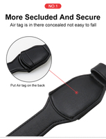 Collier de chien et de chat en cuir Anti-perte, objet réglable, avec boucle pour animaux de compagnie, pour traceur GPS