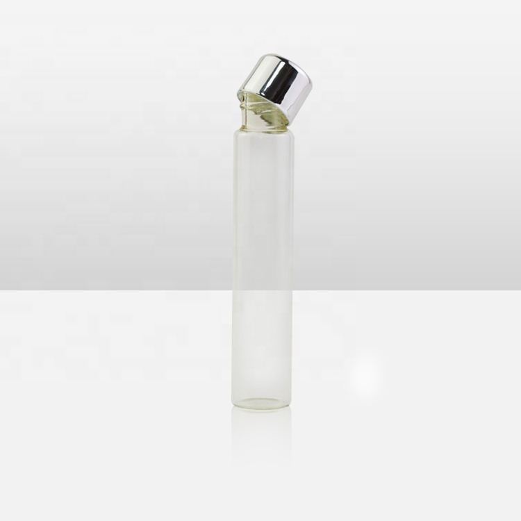 22*115mm glass smoking tubes for prerolls glass cigar tube borosilicate with gold lid glass joint pre roll tubes