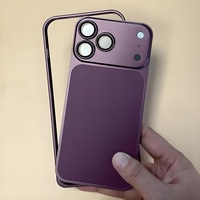 Coque complète en métal + boîtier en film métallique en alliage d'aluminium convertible en coque 18 Pro Max pour iPhone 12 14 15 16 17 Pro Max