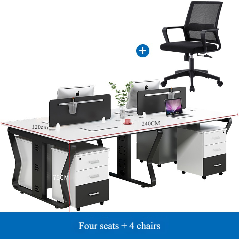 Bureau 4 personnes + 4 chaises