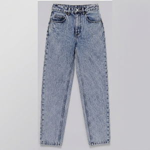 Jean en denim délavé coupe droite taille haute pour homme, en coton, décontracté, coupe classique, idéal pour l'automne - Product Image 1