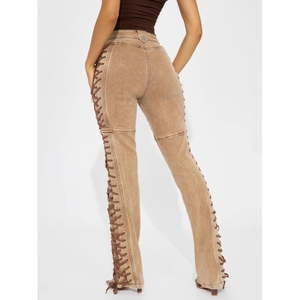 Jean tendance rétro pour femme avec cordon de serrage – Mode - Product Image 5