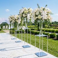Soporte de Flores Acrílico Moderno Transparente para Centros de Mesa de Boda, Suministros para Organizadores de Eventos, Hoteles, Conferencias, Venta al Por Mayor OEM