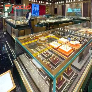 Vitrine de présentation de bijoux en bois de luxe avec éclairage LED, présentoir de bijoux haut de gamme - Product Image 5