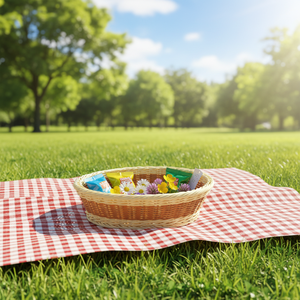 Tissé à la main en plastique rotin fruits légumes plateau cuisine panier de rangement organisateur tissé pour usage alimentaire - Product Image 2