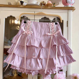 King Mcgreen Star Hot New <span class=keywords><strong>Sweet</strong></span> Lolita Tutu <span class=keywords><strong>Jupe</strong></span> pour Filles Harajuku Mignon Taille Haute Pantalon Jupes Taille Haute Doux - Product Image 2