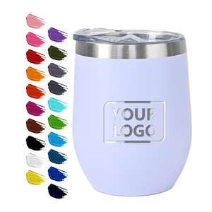 Wholesale 12oz Leak-Proof Double Wall Stainless Steel Tumbler <b>Plastic</b> Lid 12-24hr Thermal Insulation Customized Color Boiling - Product Image 1