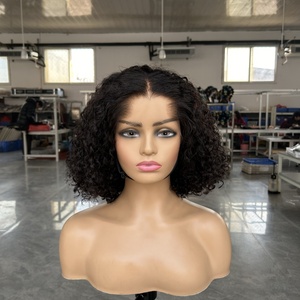 Nouvelle Perruque Courte Bouclée Lagos en Cheveux Humains Ligne de Cheveux Naturelle XX05 Couleur Naturelle Vente en Gros Perruque Frontale 13x4 Dentelle HD Perruques Ligne de Cheveux Basse - Product Image 1