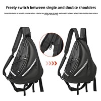 TANGCOOL Sac à bandoulière imperméable pour homme, sac à dos convertible, multi-poches, antivol, pour voyage, cyclisme, usage quotidien