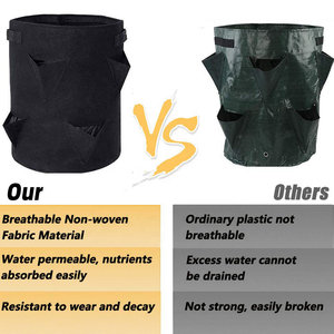 Sac de plantation incliné non tissé de 10 gallons pour pommes de terre et fraises, sacs de culture de légumes avec poignée - Product Image 3