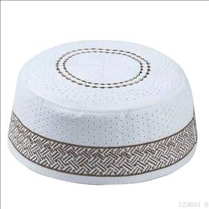 Gorro étnico islámico bordado en algodón, adecuado para el uso diario de adultos o para las ceremonias de oración del Ramadán. - Product Image 2
