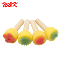 Outils de peinture pour enfants, bricolage, éponge, mousse, ensemble de pinceaux à tête ronde, tampon en mousse, brosse à peinture pour enfants, artisanat de peinture