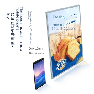 Siêu mỏng quảng cáo <span class=keywords><strong>LED</strong></span> biển quảng cáo treo tường kính cường lực sạc thanh ánh sáng Hộp biển hiệu nhôm chiếu sáng hộp hiển thị - Product Image 4