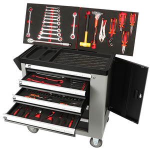 Steeltreks Tool Storage Cabinets Multi-Functional Orange Textured <b>6</b>-<b>Drawer</b> Tool Box Car Repair Special Tools Workbench Garage - Product Image 4