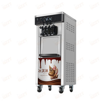 Machine à crème glacée commerciale automatisée 3 saveurs Yoqurt Soft Serve Lce Cream Machine Table Top Portable Soft Lce Cream Maker