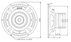 Sistema de Sonido con Bocina Eléctrica para Automóvil Fusounds de 10 Pulgadas, con Potencia Máxima de 400 W, Impedancia de 8 ohmios, Respuesta de Frecuencia de 33-3.2 kHz - Product Image 4