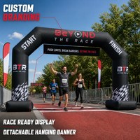 Arche de course gonflable personnalisée avec bannière suspendue détachable, imperméable et résistante aux intempéries, pour départ/arrivée de marathon